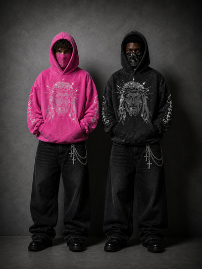 Rhinestone Jesus Hoodie